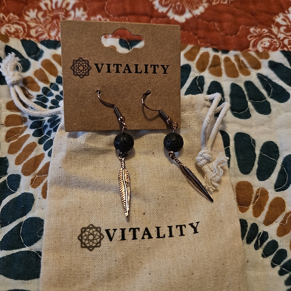 Golden Colored Aromatherapy Earings
